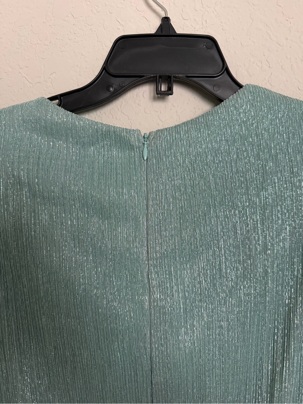 PatBO Blue Silver Metallic Lurex Plunge Bodysuit Size L Designer Disco Luxury - Picture 6 of 8